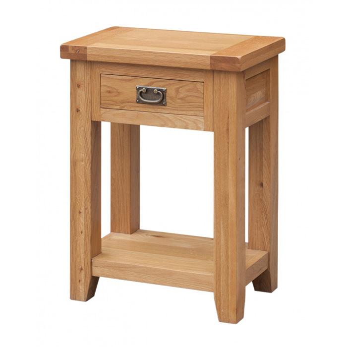 Acorn Oak 1 Drawer Hall Table - Click Image to Close